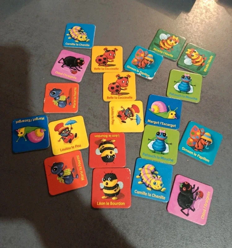 Jeu mémo les petites bêtes